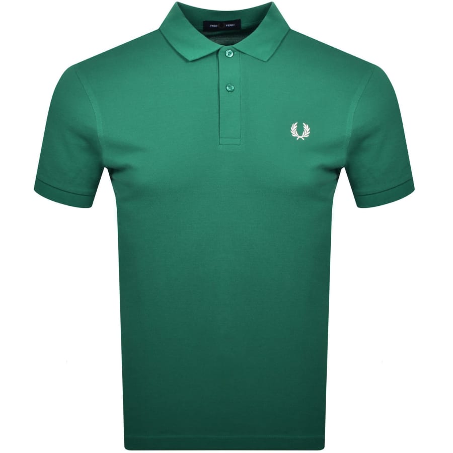 ★FRED PERRY★ Sport Crewneck T-Shirt Coat Green AFPM2511600 Fred Perry Plain Polo T Shirt Green | Mainline Menswear